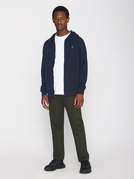 Zip Hoodie Kangaroo Badge Total Eclipse Navy from Shop Like You Give a Damn