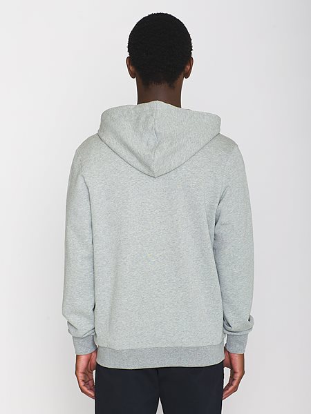 Zip Hoodie Kangaroo Badge Grey Melange from Shop Like You Give a Damn