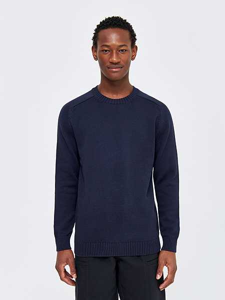 Knitted Sweater Plain Crew Neck Night Sky via Shop Like You Give a Damn