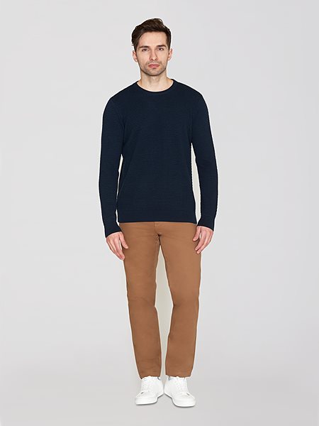 Knit Sweater Vagn Bubble Crew Neck Total Eclipse Navy from Shop Like You Give a Damn