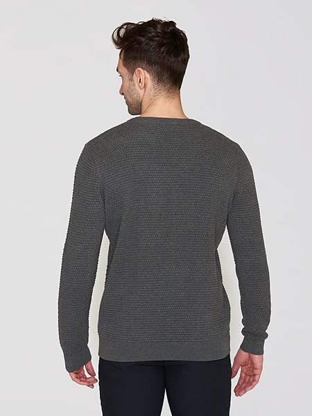 Knit Sweater Vagn Bubble Crew Neck Dark Grey Melange from Shop Like You Give a Damn