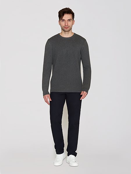 Knit Sweater Vagn Bubble Crew Neck Dark Grey Melange from Shop Like You Give a Damn