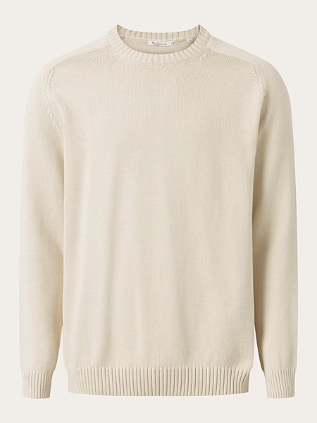 Knitted Sweater Plain Crew Neck Light Feather Gray from Shop Like You Give a Damn