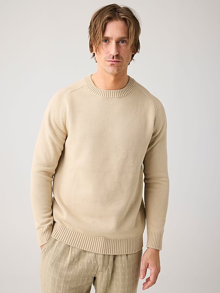 Knitted Sweater Plain Crew Neck Light Feather Gray via Shop Like You Give a Damn