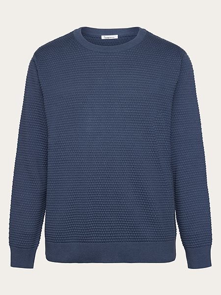 Knit Sweater Vagn Bubble Crew Neck Vintage Indigo via Shop Like You Give a Damn