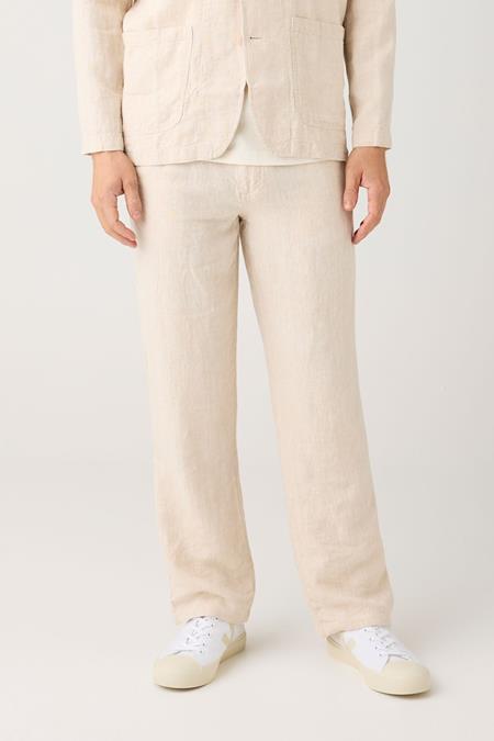 Pants Loose Linen Light Feather Grey
