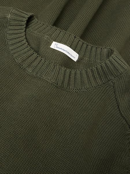 Knitted Sweater Plain Crew Neck Forrest Night Green from Shop Like You Give a Damn