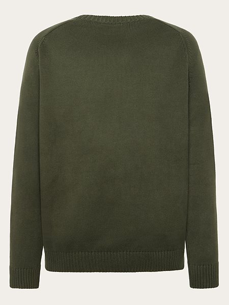 Knitted Sweater Plain Crew Neck Forrest Night Green from Shop Like You Give a Damn
