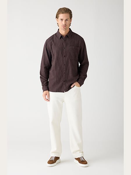 Pants Wide Twill Flint Egret White via Shop Like You Give a Damn