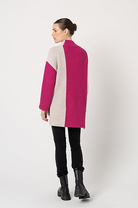 Sweater Thelisa Ecru/Fuchsia from Shop Like You Give a Damn