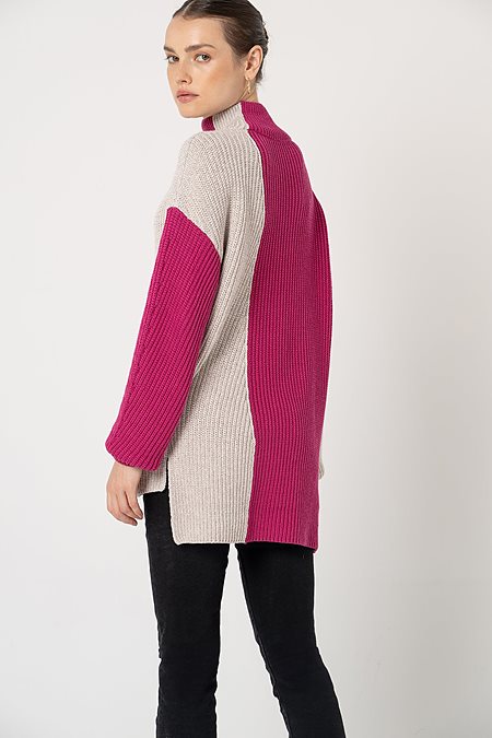 Sweater Thelisa Ecru/Fuchsia from Shop Like You Give a Damn