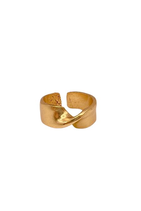 Les Reines: Ring Unisex Golden Arc 24k Vergoldet
