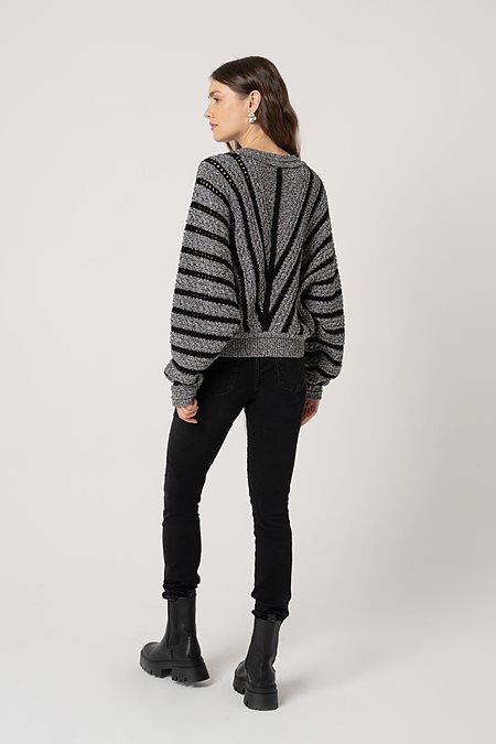 Sweater Elondra Black Melange from Shop Like You Give a Damn