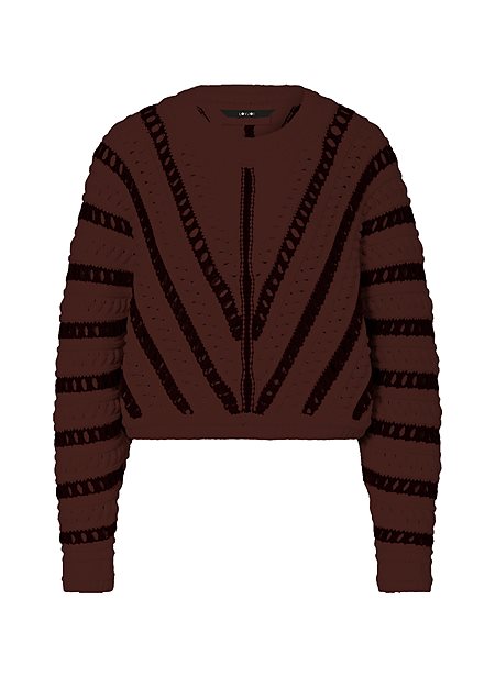 Sweater Elondra Maroon Black from Shop Like You Give a Damn