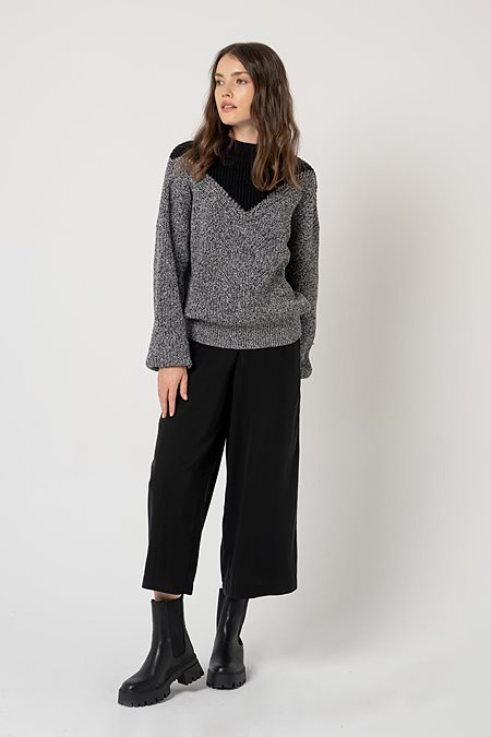 Sweater Melindis Black Melange from Shop Like You Give a Damn