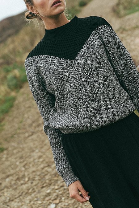 Sweater Melindis Black Melange from Shop Like You Give a Damn
