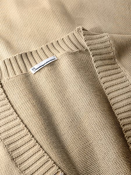 Knitted Cardigan Sos Jacquard Light Feather Gray from Shop Like You Give a Damn