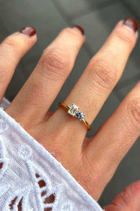 Dear Darling Berlin: Ring Laurin Emerald & Tanzanite Goud
