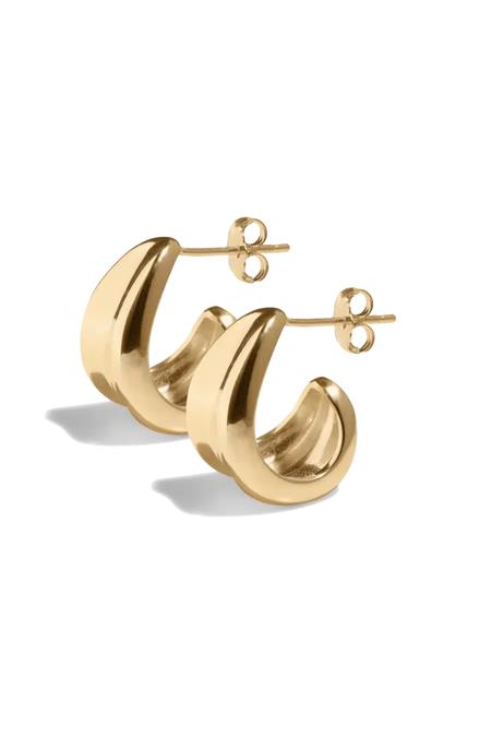 Bound Studios: Oorbellen Ava Hoepel 18k Verguld Goud