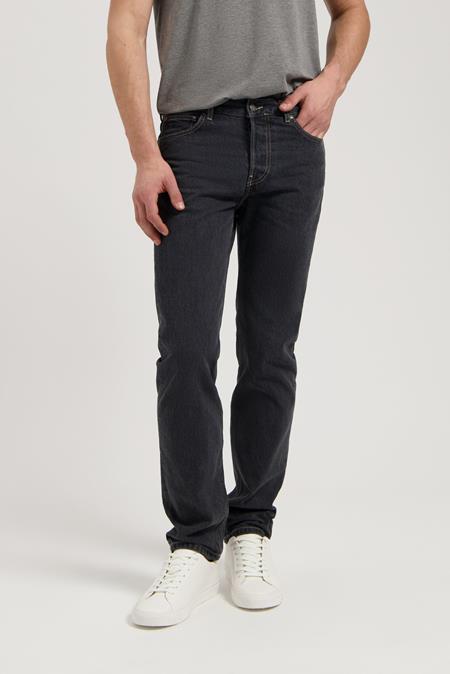 Jeans Mid Straight John Medium Black