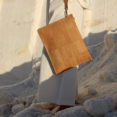 Clutch Large Delta Natural Brown from Shop Like You Give a Damn