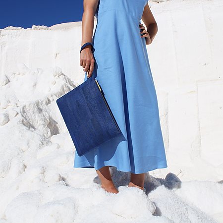 Clutch Large Delta Blue from Shop Like You Give a Damn