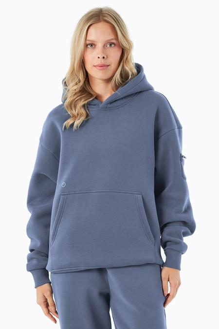Hoodie Harvinn Zacht Indigo