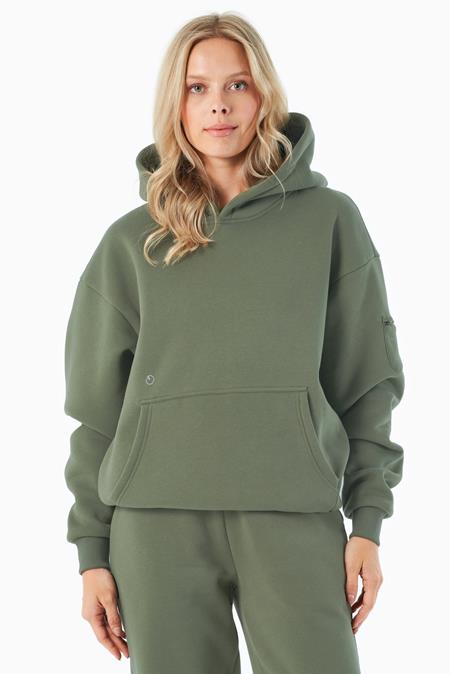Hoodie Harvinn Olive
