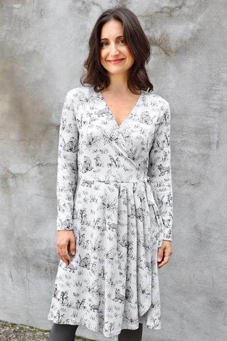 Passion Lilie: Wrap Dress Tigress Glacier Grey