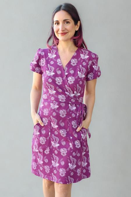 Wickelkleid Tiger Bloom Lila