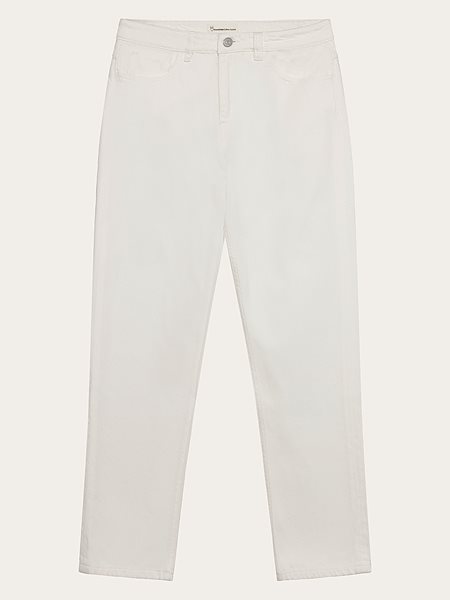 Pants Stella Slim Twill Egret White from Shop Like You Give a Damn