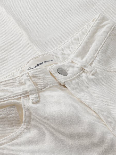Pants Stella Slim Twill Egret White from Shop Like You Give a Damn