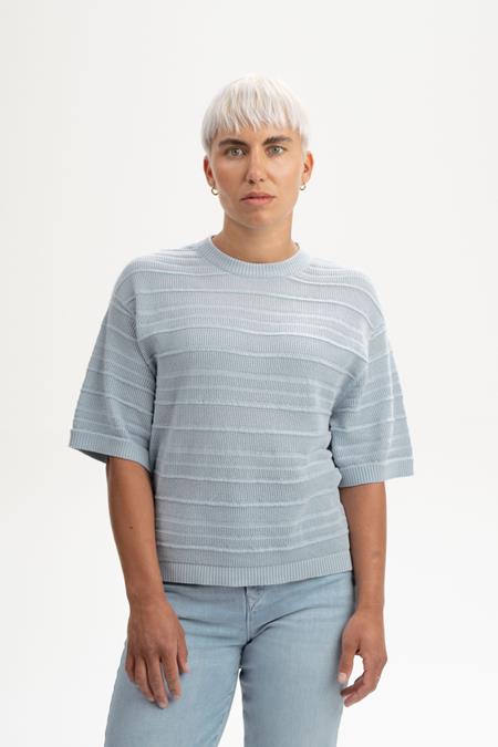 Knit T-Shirt Structured Arohi Cloudy Blue