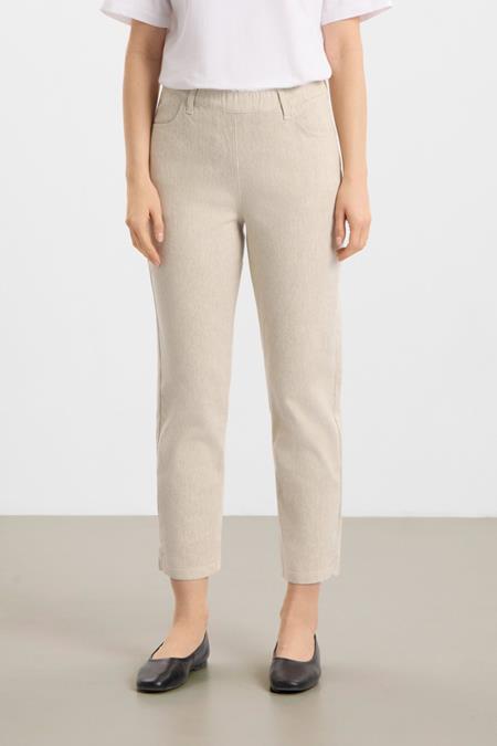 Broek Kelly Regular Cropped Grijs Zand