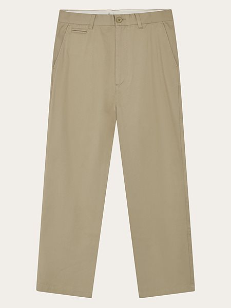 Chino Pants Flint Wide Twill Beige via Shop Like You Give a Damn