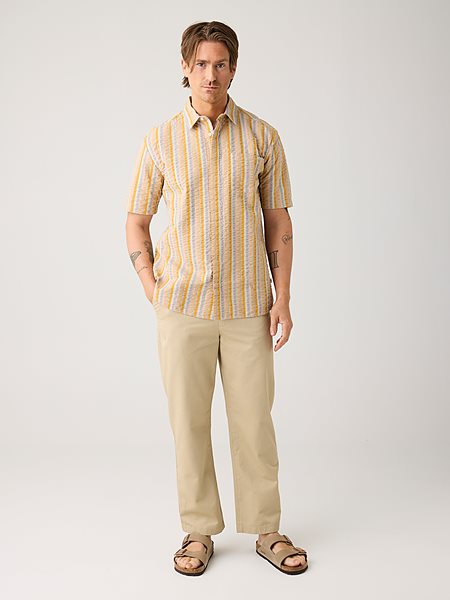 Chino Pants Flint Wide Twill Beige from Shop Like You Give a Damn