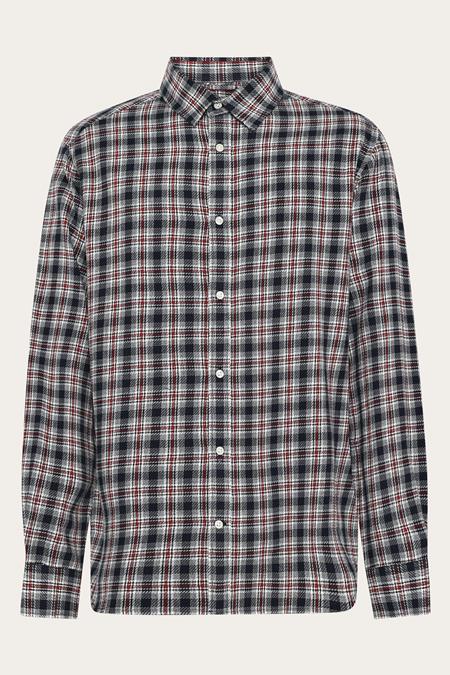 Overhemd Losvallend Geruit Marineblauw