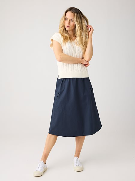 Knit Vest Cable Egret White from Shop Like You Give a Damn