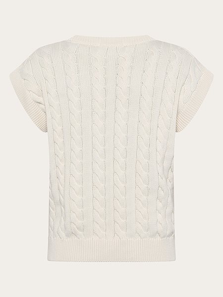 Knit Vest Cable Egret White from Shop Like You Give a Damn