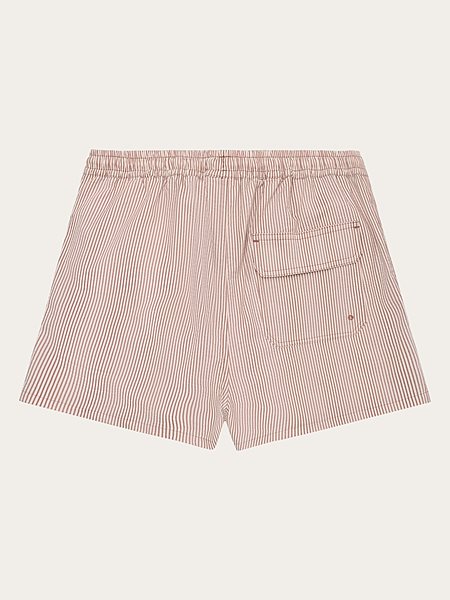 Swim Shorts Mid Thigh Seersucker Red Stripe from Shop Like You Give a Damn