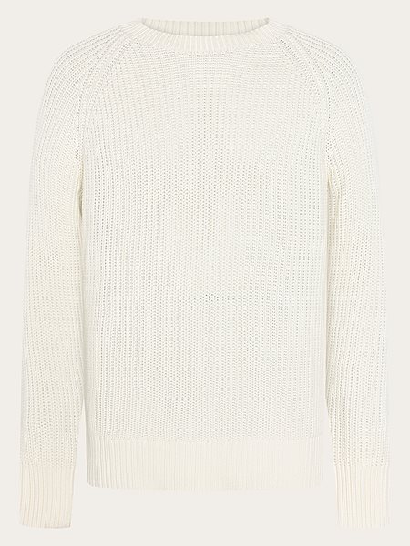 Knit Sweater Men Raglan Egret White via Shop Like You Give a Damn
