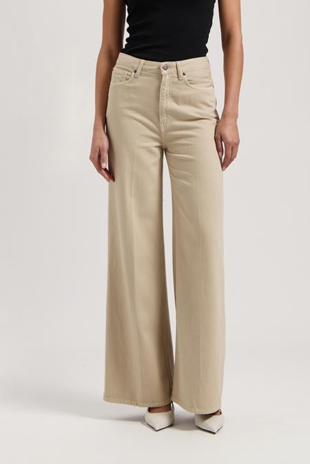 Jeans High Loose Flow Sara Sand Beige
