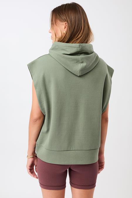 Hoodie Vest Charcoal Green from Shop Like You Give a Damn