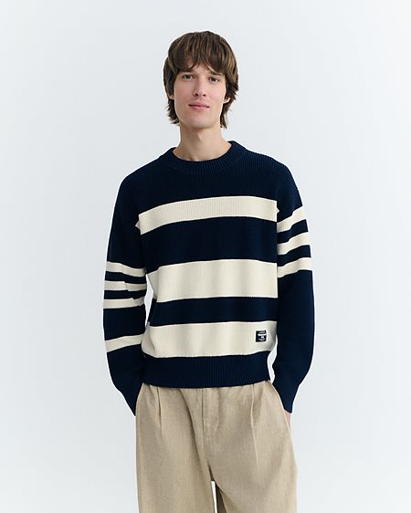 Sweater Jersey Santos Striped Navy via Shop Like You Give a Damn
