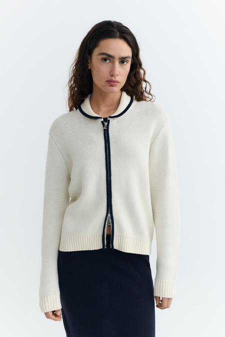 Strickjacke Tessa Omnia Ecru