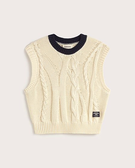 Knit Vest Aria Off White from Shop Like You Give a Damn