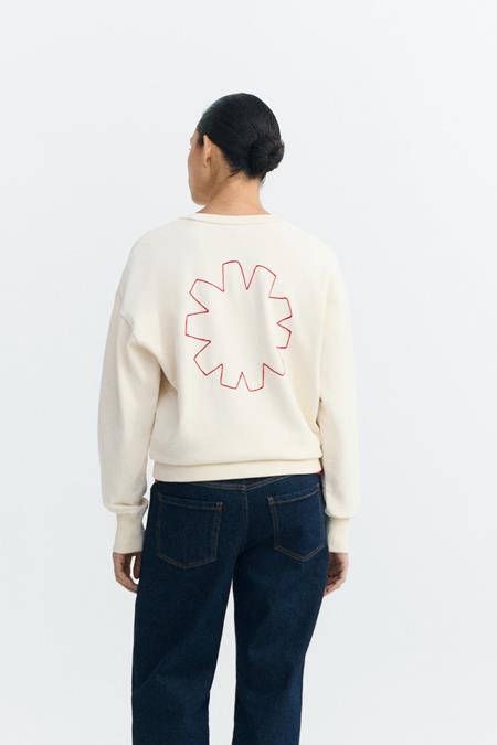 Sweatshirt Jodie Hand Embroidered Cream