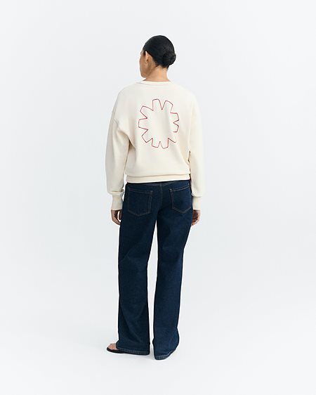 Sweatshirt Jodie Hand Embroidered Cream from Shop Like You Give a Damn