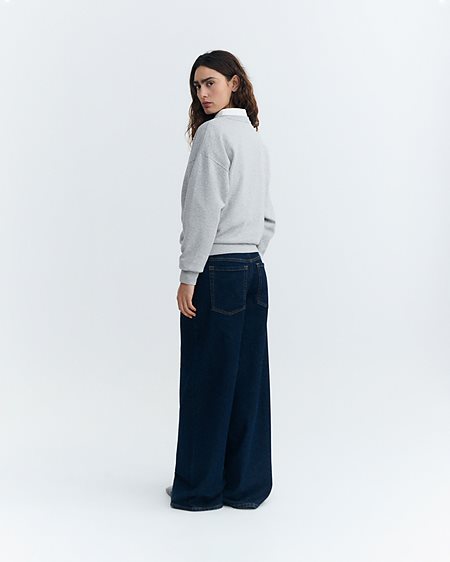Sweatshirt Poppy Jodie Embroidered Grey from Shop Like You Give a Damn