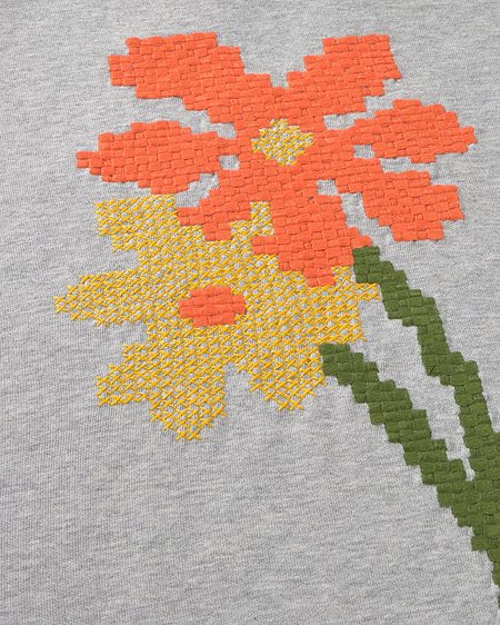 Sweatshirt Poppy Jodie Embroidered Grey from Shop Like You Give a Damn